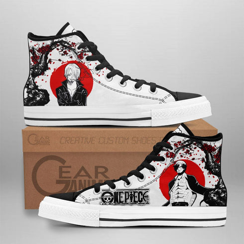 Sanji High Top Shoes Custom Anime OP -lenkkarit Japan Style